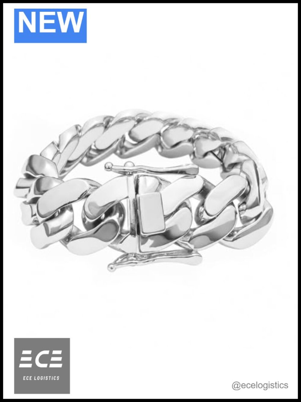 Men Women Miami Cuban Link Bracelet 14K Gold Plated Waterproof